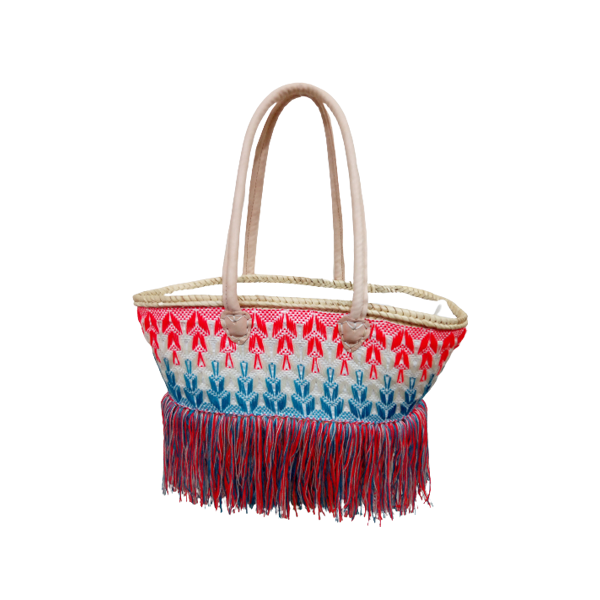 Panier marocain avec enrobage en cuir